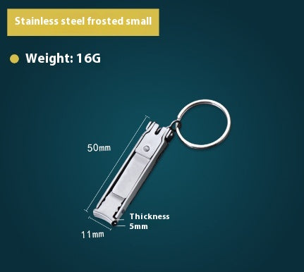 Multifunctional Foldable Nail Clippers Keychain Set - Portable 3-in-1
