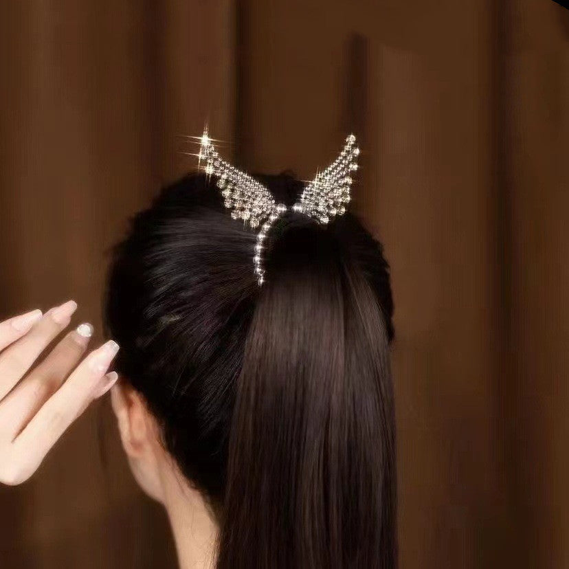 Silver Zircon Hair Clip - Micro Diamond Style, Hair Accessories