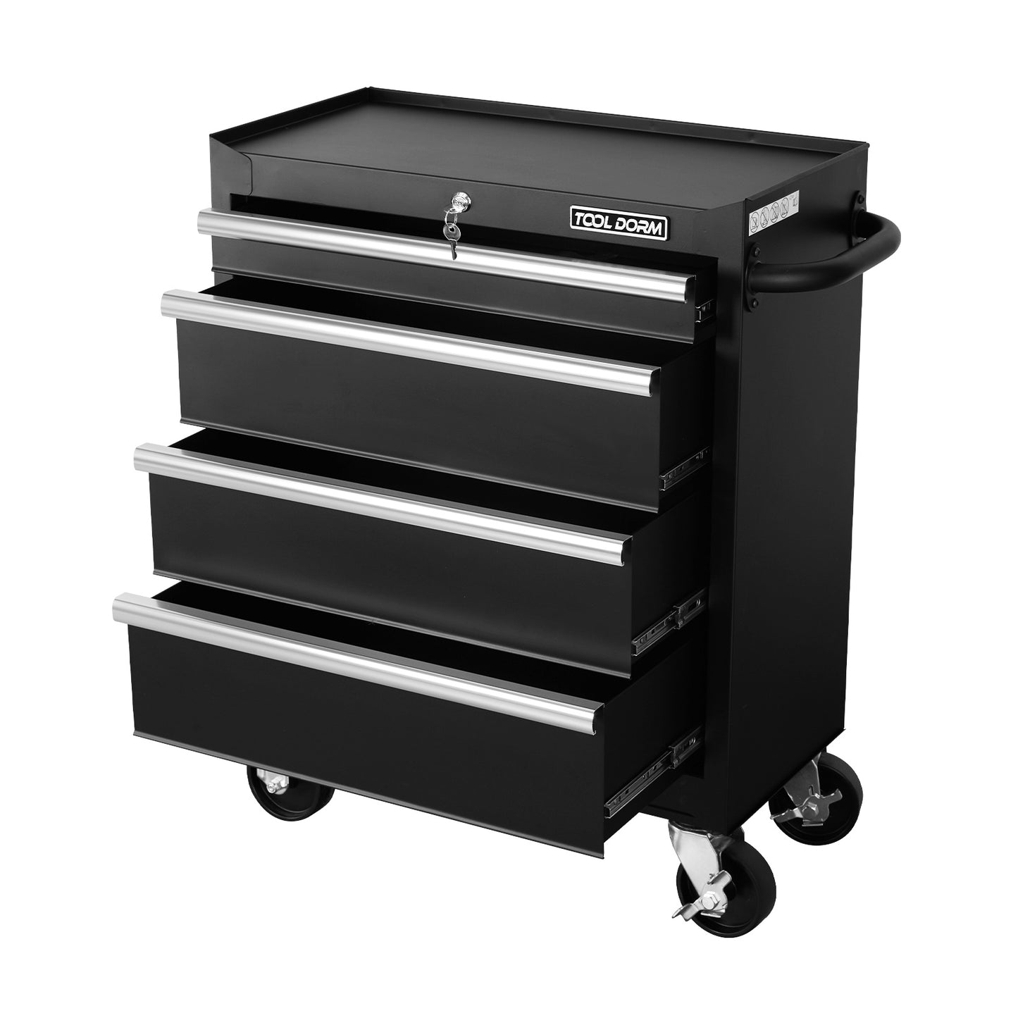 27-Inch Metal Tool Storage Cabinet with 4 Drawers and Wheels, Garage Workshop Organizer