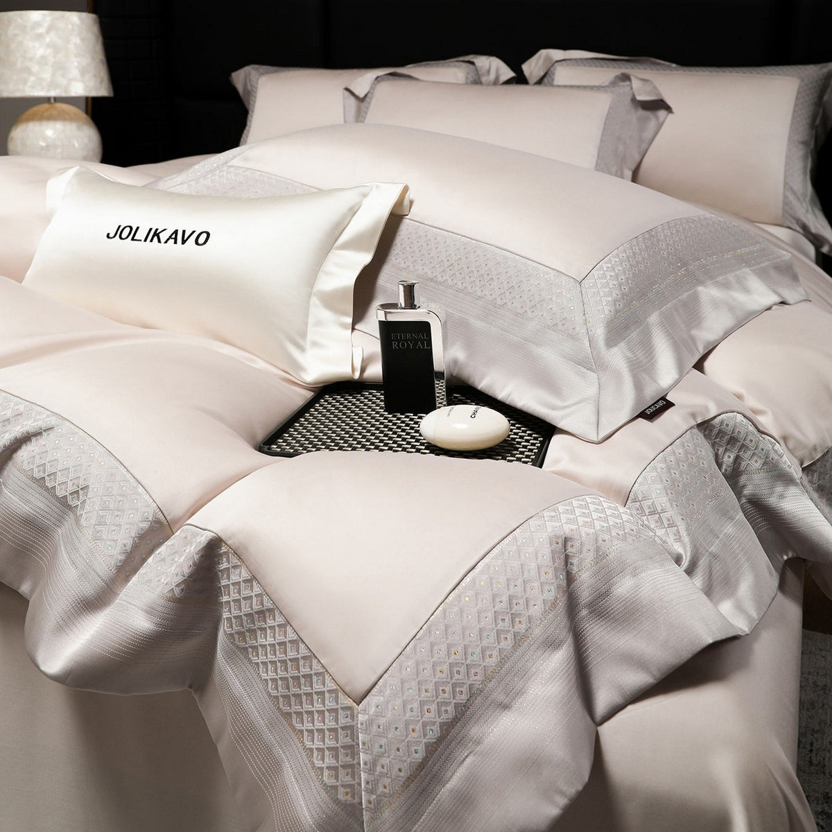 Cotton Duvet Cover Set 4 Pieces All-Cotton Embroidered Patchwork Bed Bedding