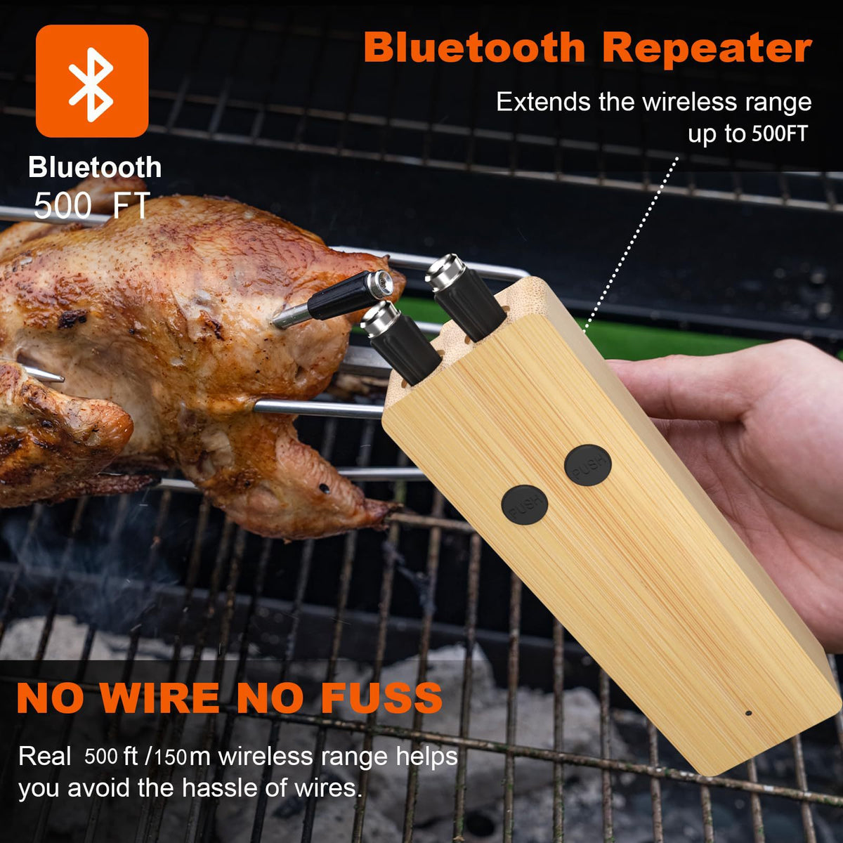 Wireless Bluetooth Cooking Thermometer for BBQ and Kitchen