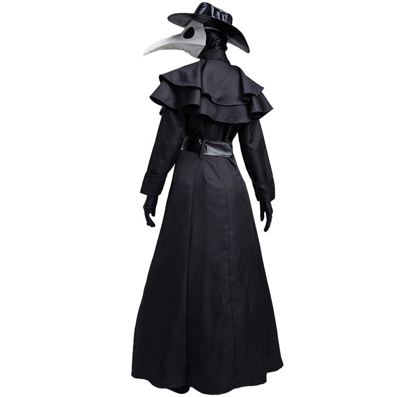 Medieval Plague Doctor Costume with Beak Mask - Multiple Styles