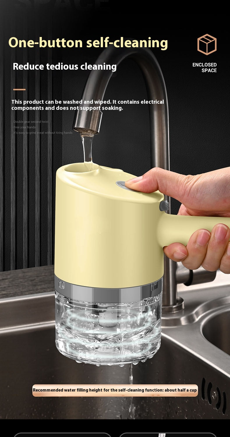 Wireless Garlic Grinder Electric Crusher with Food-Grade Plastic - Beige