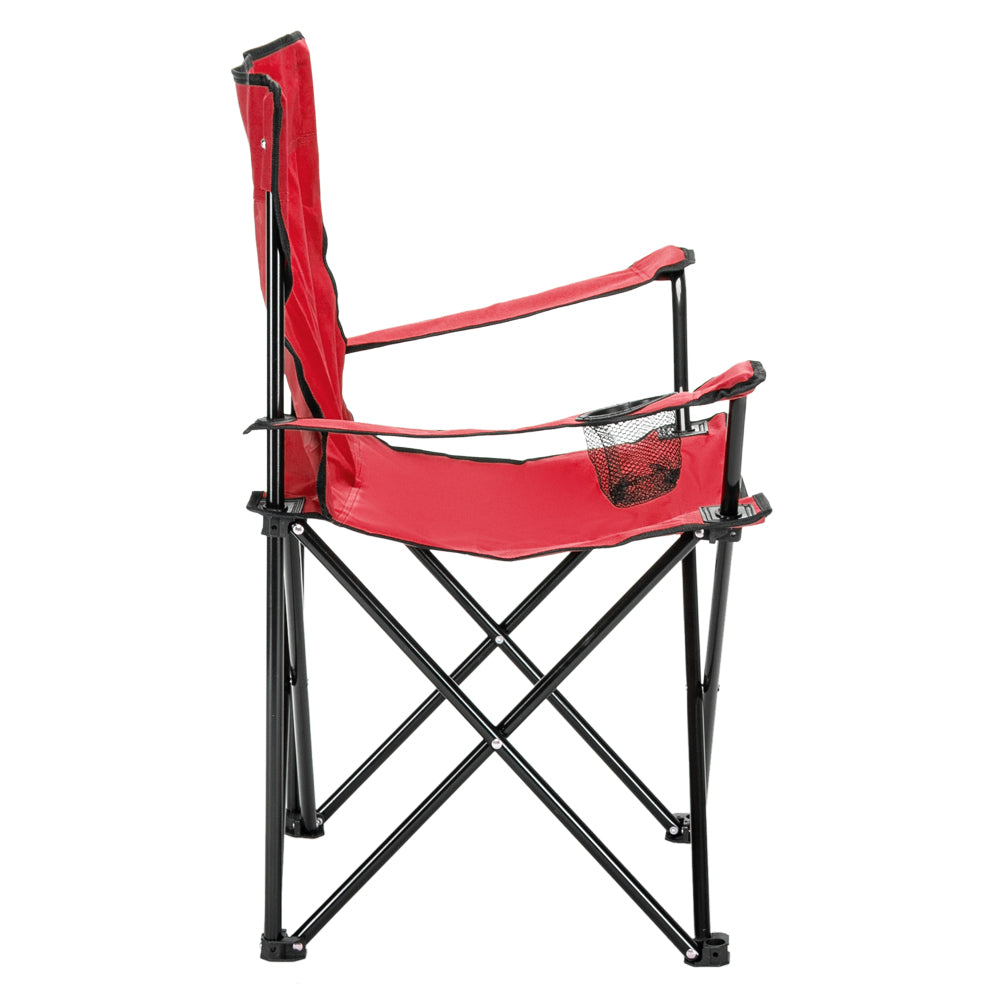 Portable Camping Chair - Red Oxford Cloth with Black Frame