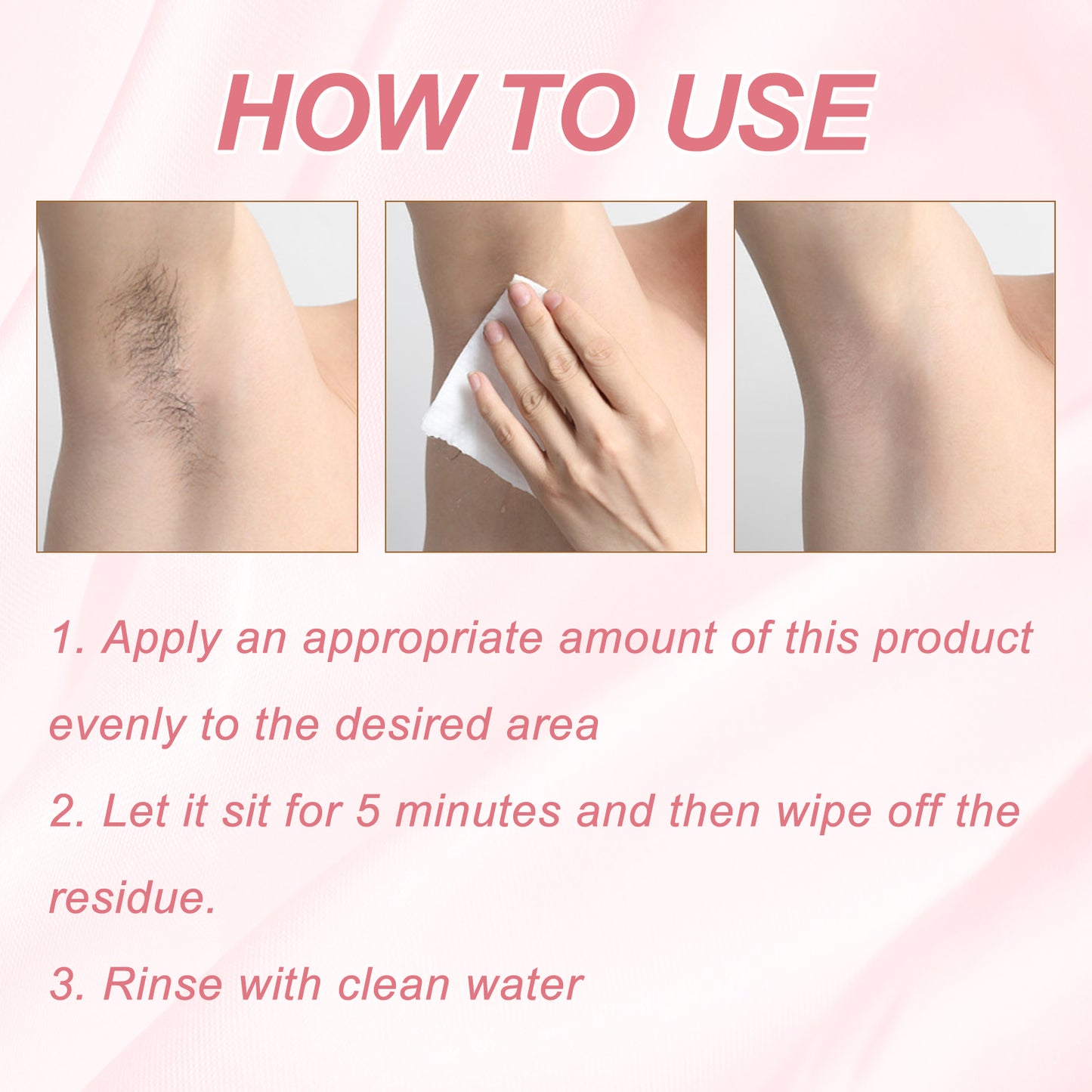 Gentle Hair Removal Cream with Aloe Vera & Vitamin E - Moisturizing Depilatory