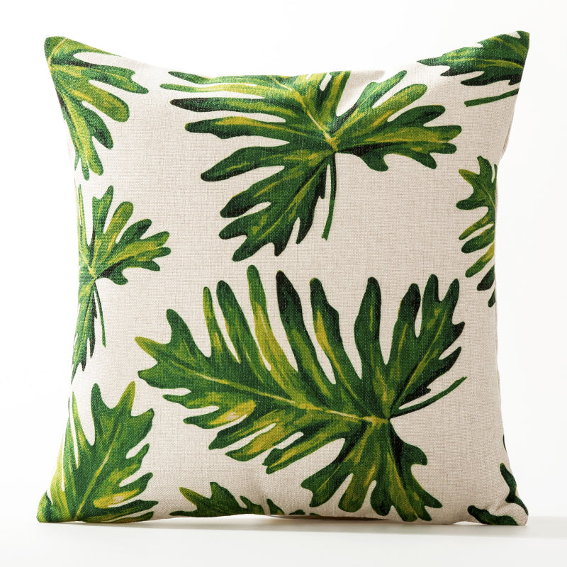 American Style Yellow Bottom Plant Pillowcase 45x45cm Home Decor Cushion Cover