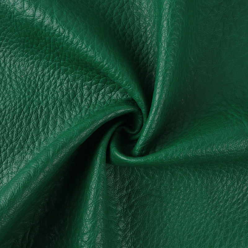 Half PU Leather Fabric for Upholstery & Garments - Black, Blue, Brown, Apricot