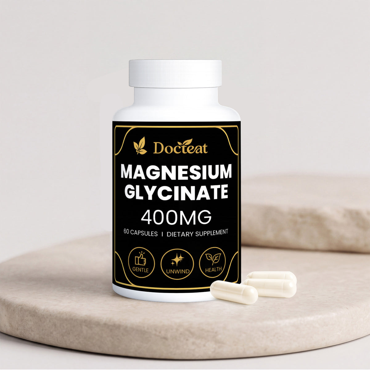 Vitamin B6 Vitamin C D3 Magnesium L-Theanine Chamomile Ginger Capsules 60 Count