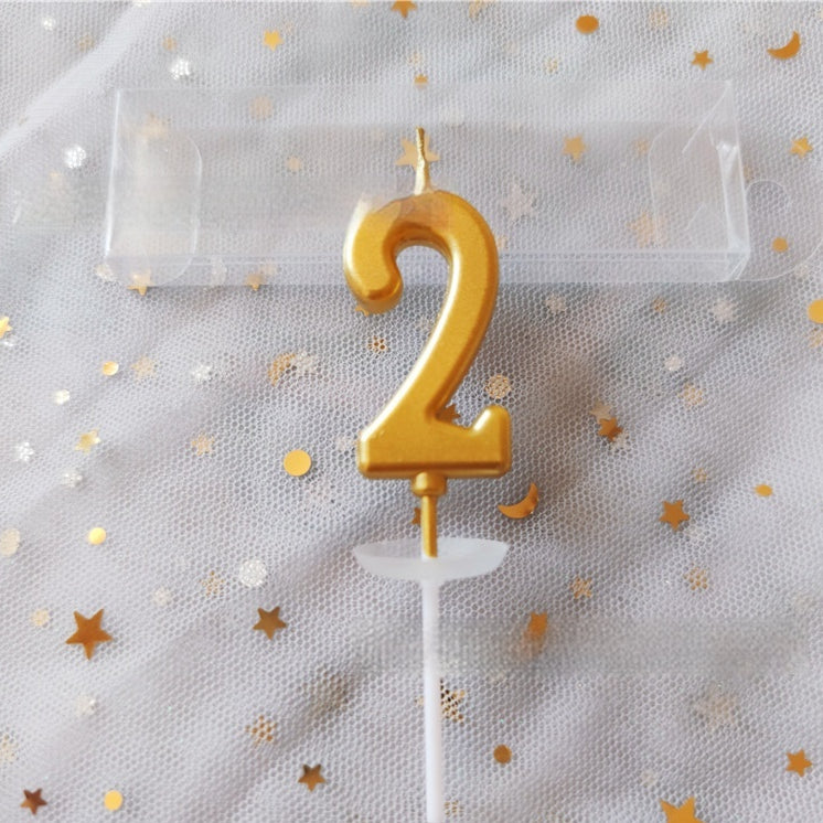 Digital Number Cake Candles Set for Birthday Baking Decoration - 50pcs