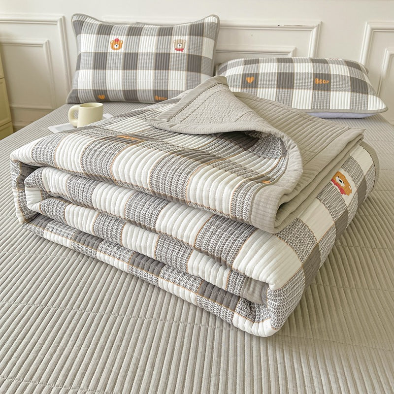 Three-Piece Quilted Bed Cover Set - Multiple Sizes & Patterns