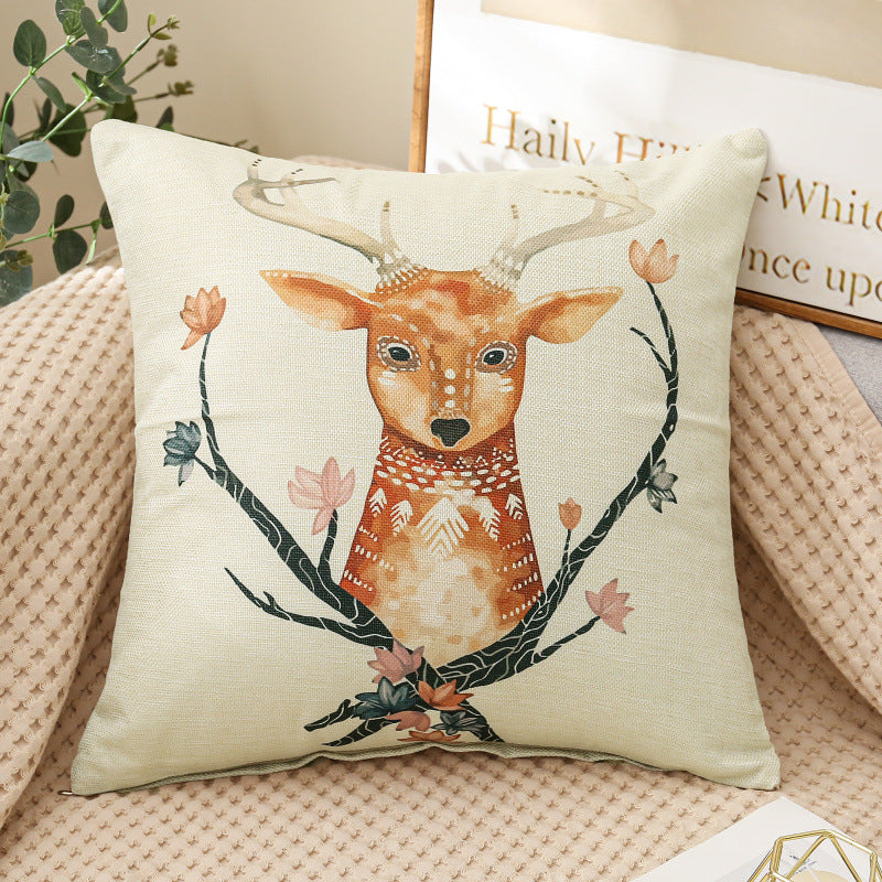 Decorative Cartoon Print Pillow Covers & Cushions for Sofa Bed Bedroom