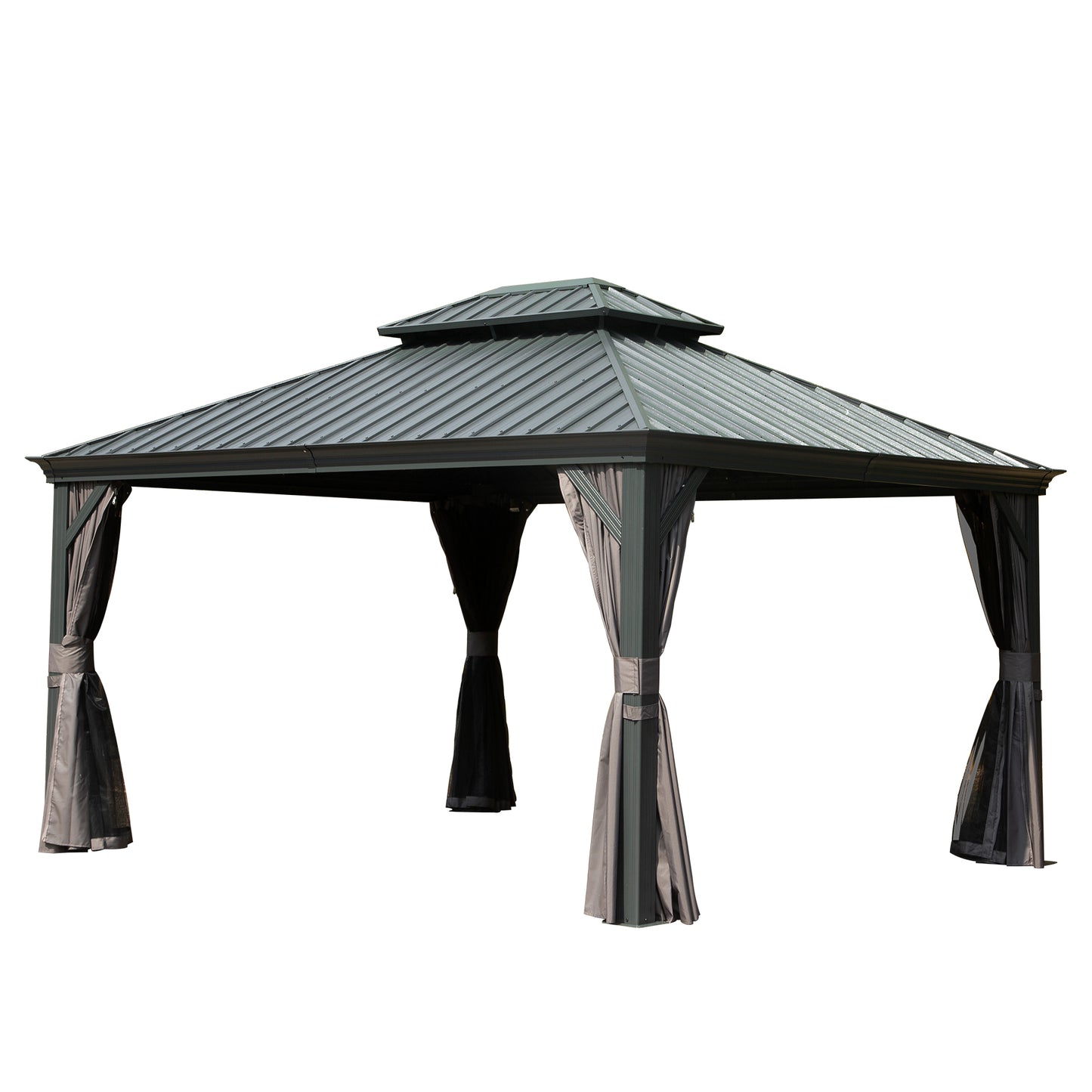 10 X 12 Hardtop Gazebo Outdoor Metal With Galvanized Steel Double