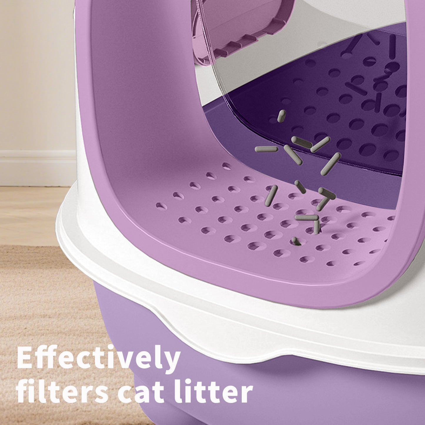 Self Pickup Cat Litter Box - E-Model Pet Furniture for Cats