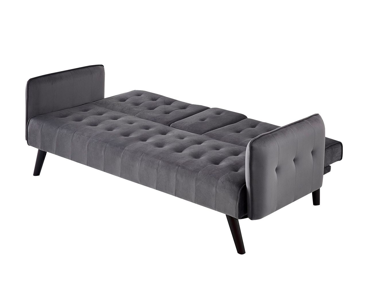 72 Velvet Convertible Sofa Bed With Cup Holders, Tufted Folding Futon