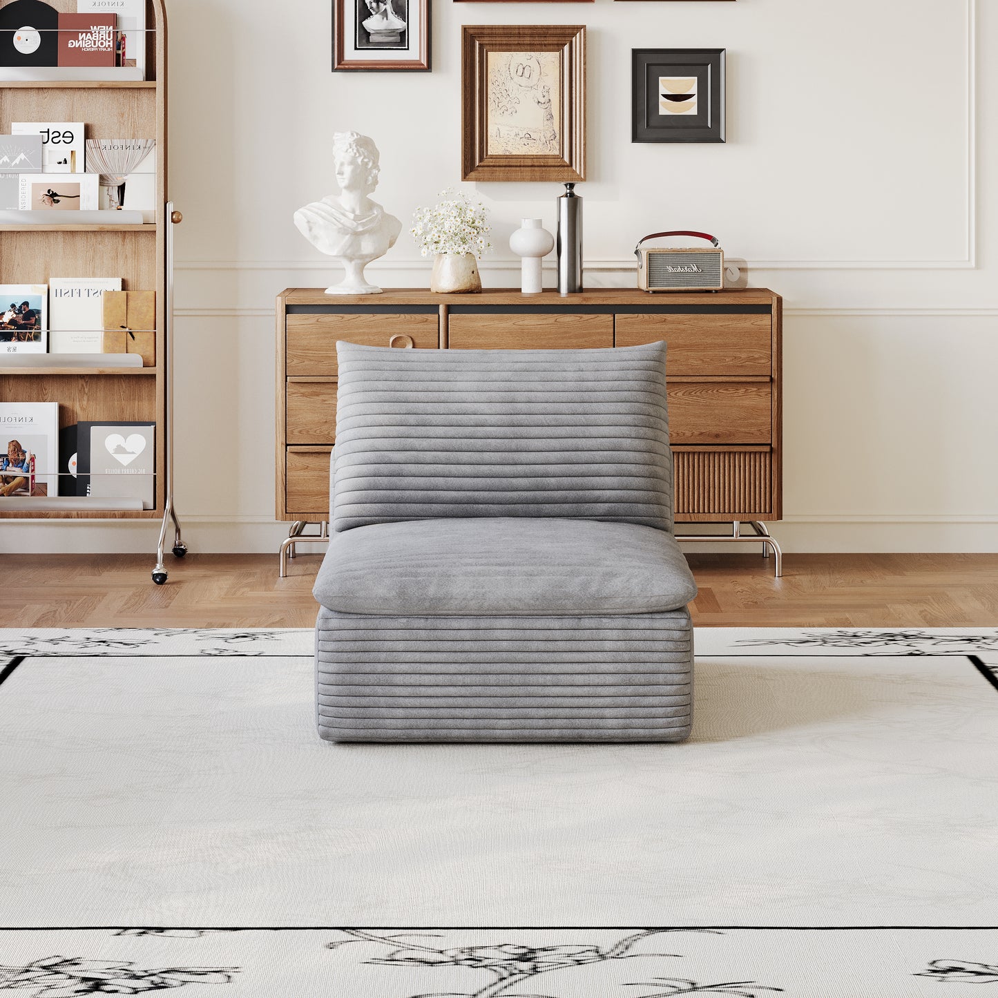 Grey Middle Seat - Comfortable Fabric Furniture