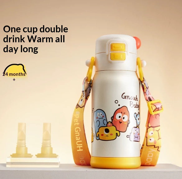 Children's Insulated Baby Water Bottle with Straw and Multiple Variants