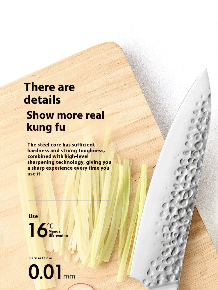 Japanese Style Hand Forged Kitchen Knife - High Carbon Steel, Replaceable Blade