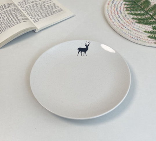 8-Inch Ceramic Plate Set for Kitchen Storage - Multiple Styles