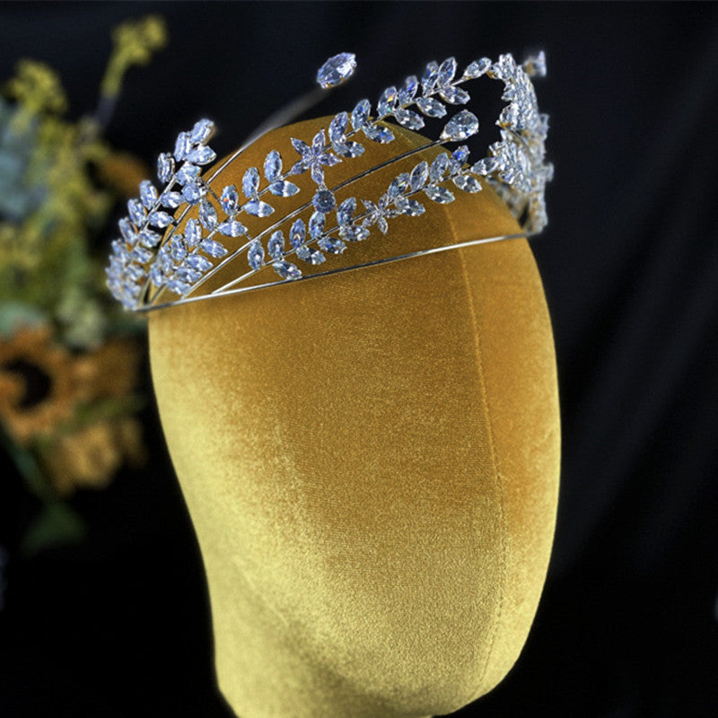 Vintage Crown Bridal Tiara Headpiece - Silver