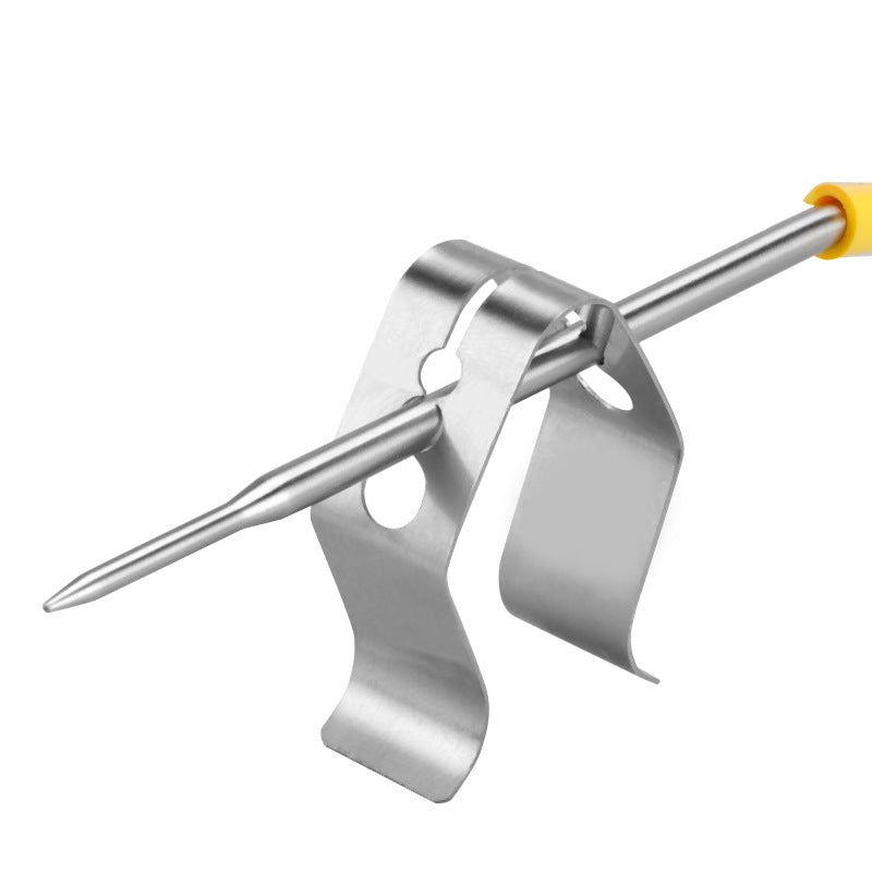 Stainless Steel Grill Probe Holder for Thermometers - Universal BBQ Accessory