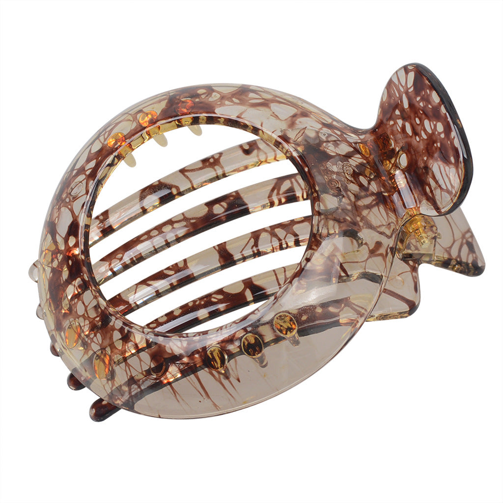 Stylish Round Hollow Hair Barrettes for Women - Multiple Colors