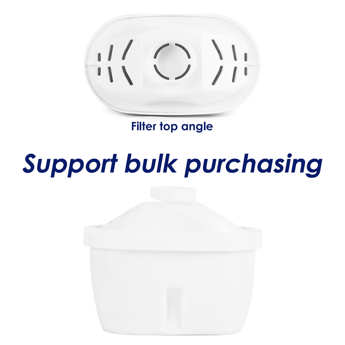 10-Cup BPA-Free Water Filter Pitcher with 4 Filters - Reduces TDS, Standard Fridge Size