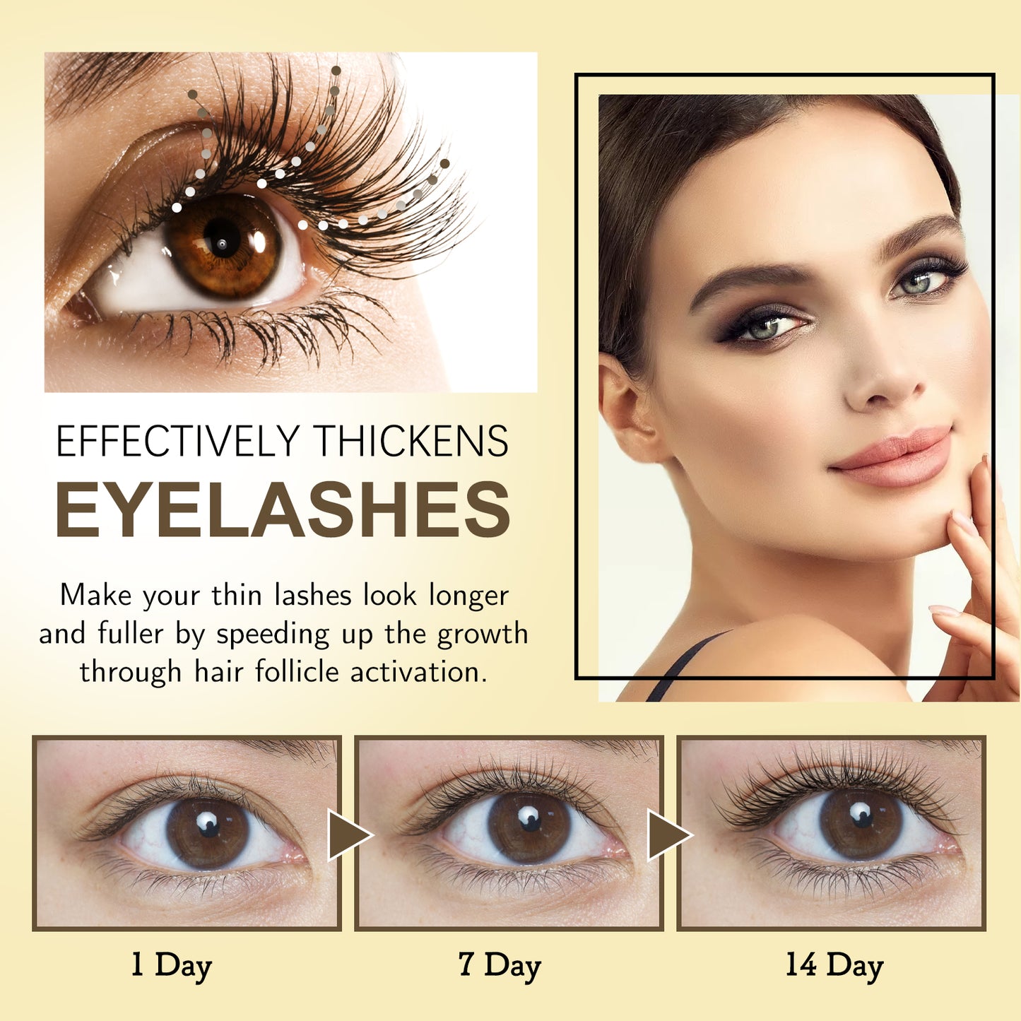 Eyelash and Eyebrow Growth Serum - Lengthening and Denser Formula