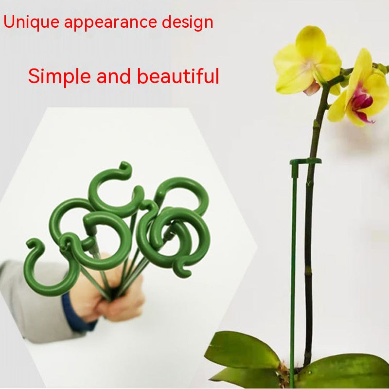 Flower Support Rod Set for Garden Plants, Green, Multiple Sizes & Quantities