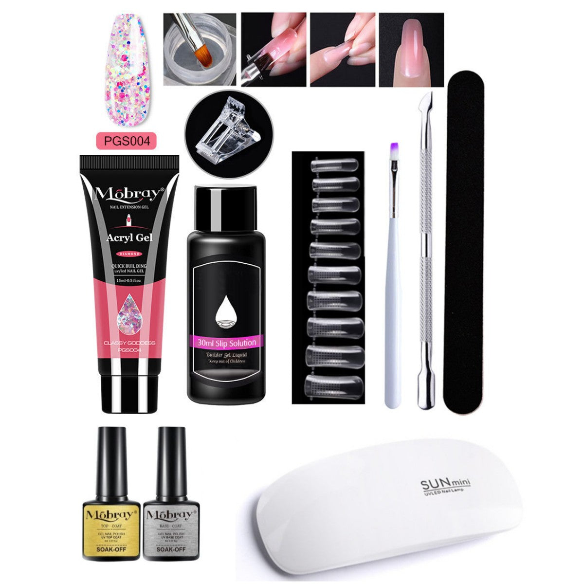 Nail Art Resin Extender Kit - 12 Colors
