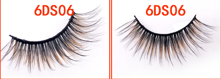 Gradient Color 6D Mink Fake Eyelashes with Variety Styles for Dramatic Eye Look