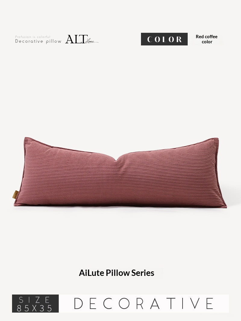 High-End Corduroy Sofa Cushion Set - Rectangular Throw Pillow with Cover & Insert