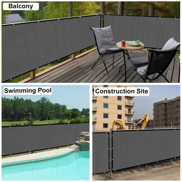 4' x 50' Dark Grey HDPE Privacy Fence Screen