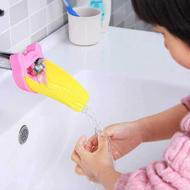 Duckbill Faucet Extender for Kids - Bathroom Sink Hand Washing Aid
