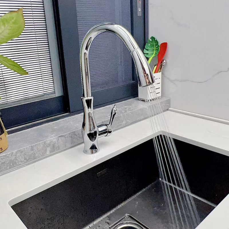 Copper Pull-Out Kitchen Faucet - Retro Classic Style, Multiple Finishes