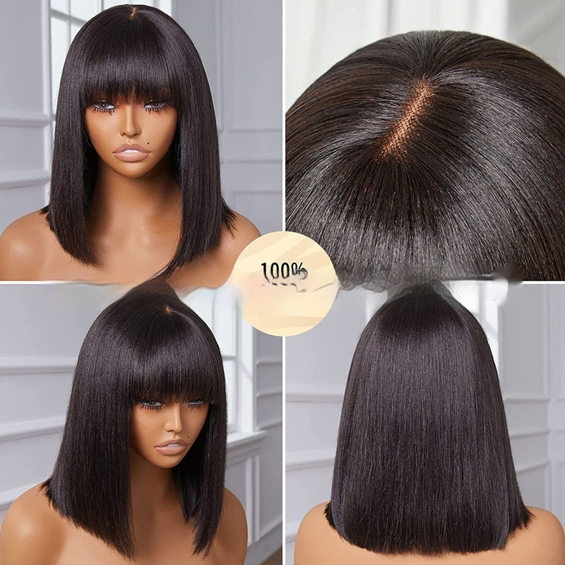Human Hair Front Lace Wig with Multiple Length & Density Options
