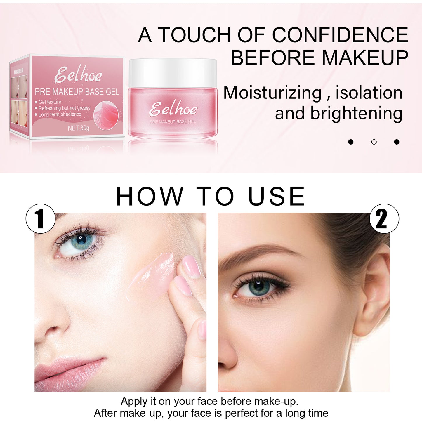 Moisturizing Makeup Primer Gel - Pore Refining & Skin Firming Base
