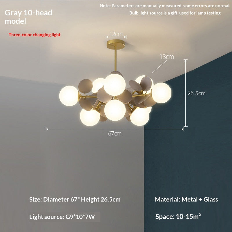 Creative Personalized Living Room Lamp with Adjustable Light Options - Cozy Bedroom Chandelier