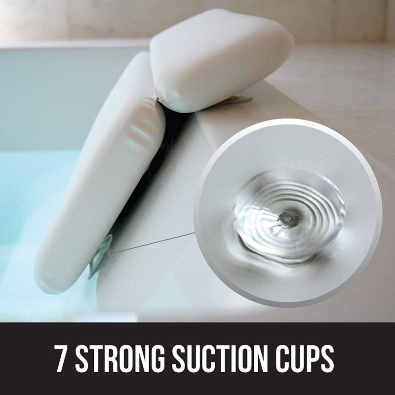 Waterproof Bathtub Pillow with Suction Cups - Spa Bath Cushion 39x31cm