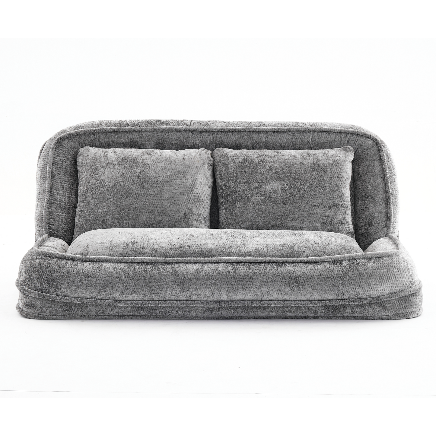 Extra Large Chenille Loveseat Sofa - Light Gray, 2-in-1 Dog Bed