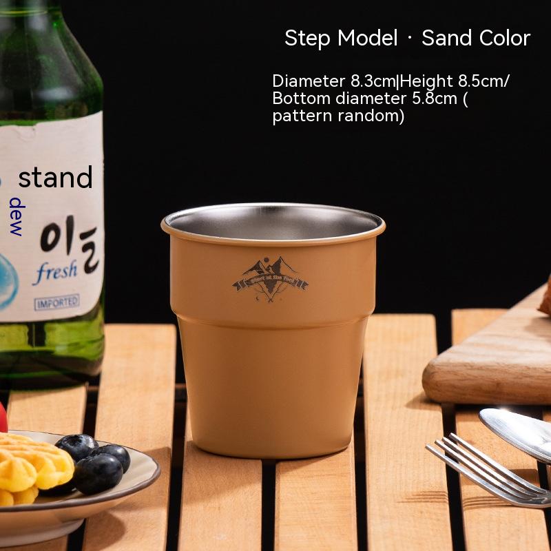 Camping Tableware Stainless Steel Coffee Cup - Single Layer Portable Drinkware
