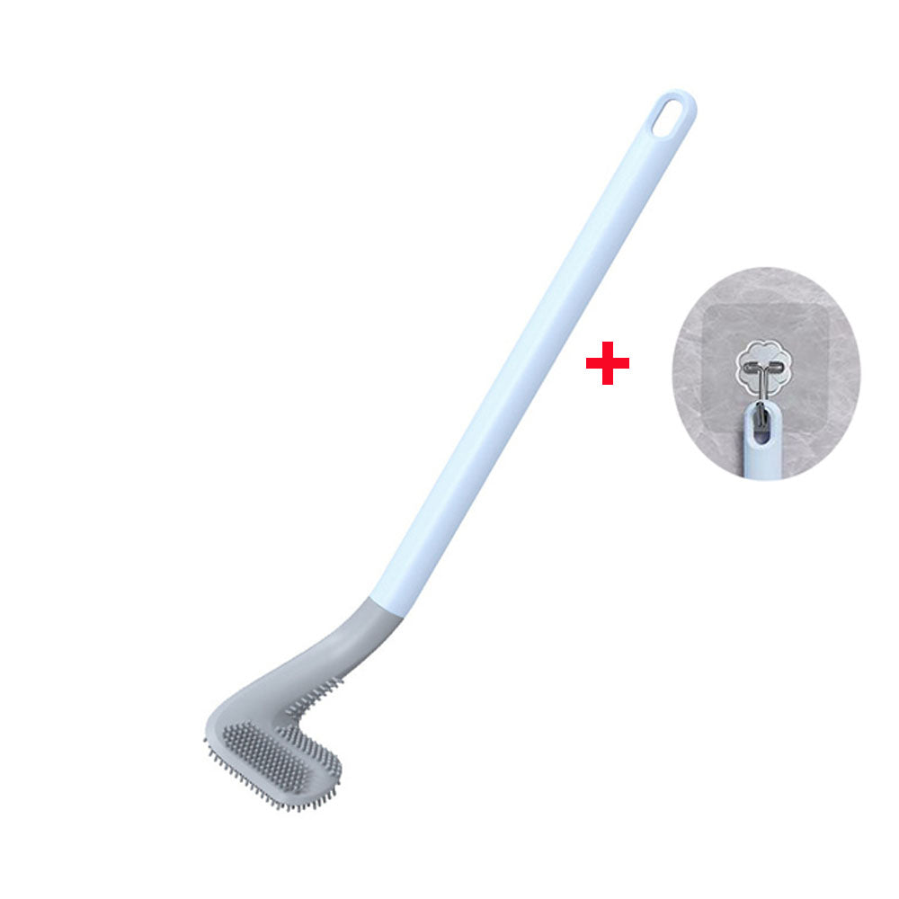 Silicone Non-Dead Corner Toilet Cleaning Brush Wall Mount Bathroom Tool