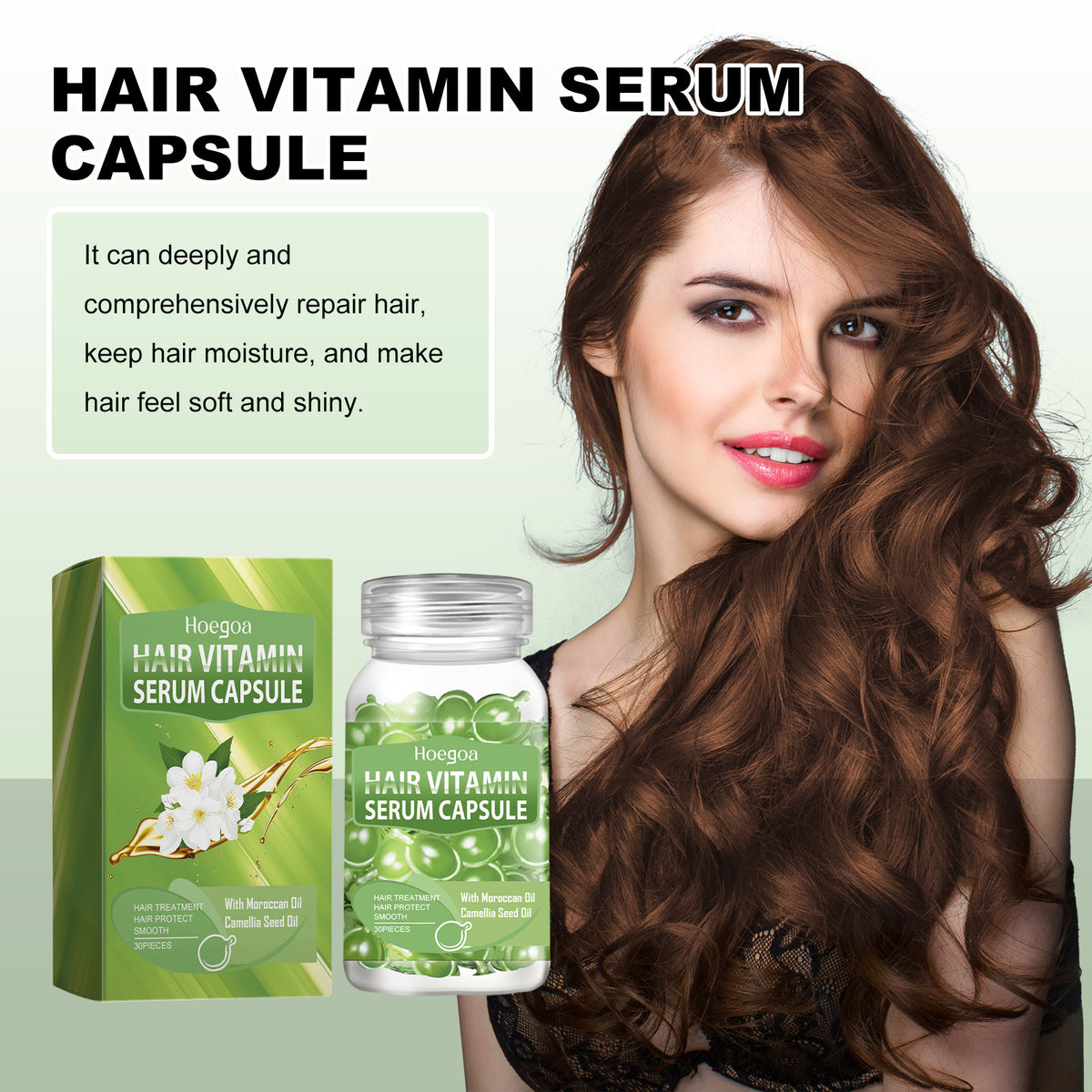Hair Care Essential Oil Capsules - 30pcs Moisturizing