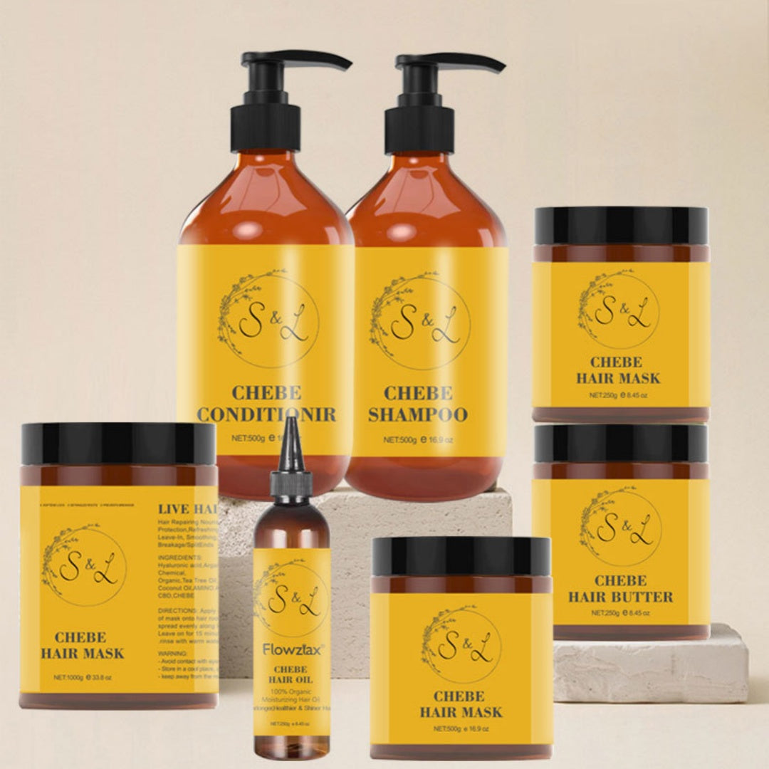 Sulfate-Free Hair Mask and Shampoo Set for All Hair Types - Nourishing & Frizz Control