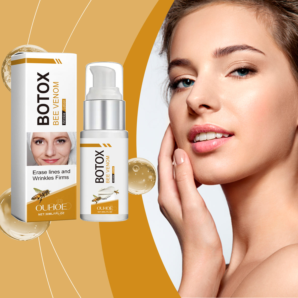 Bee Venom Firming Facial Lotion 30ml Hydrating Skin Care for Wrinkles