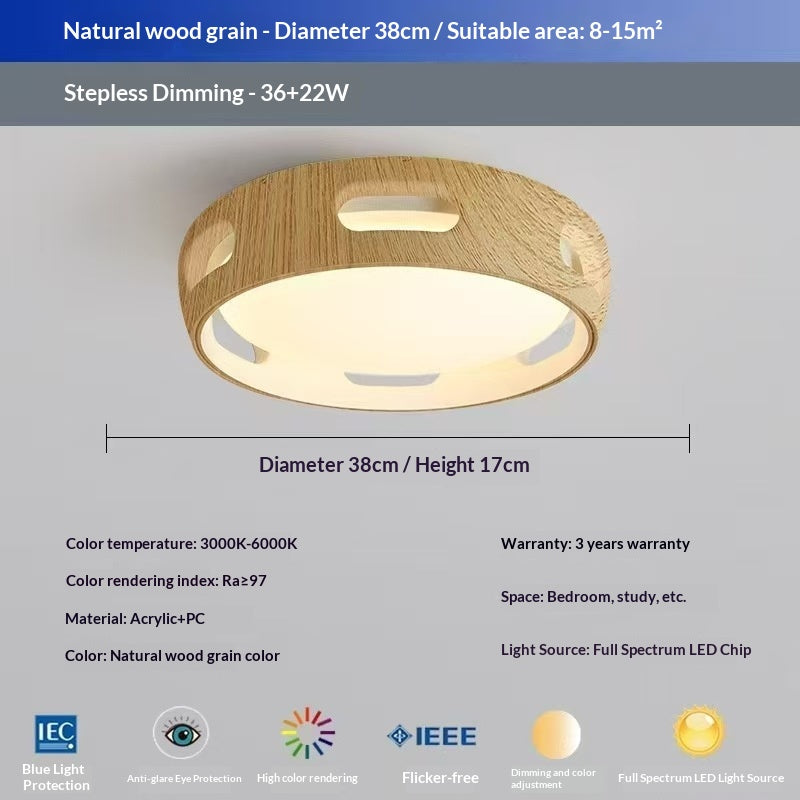 Leafless Dimmable Fan-Light with Full Spectrum Eye Protection for Bedroom