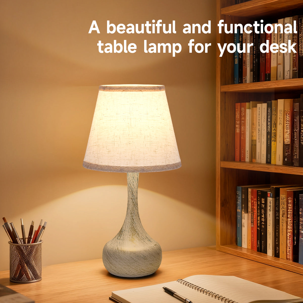 Dimmable Touch Table Lamps Set of 2 - Farmhouse Design