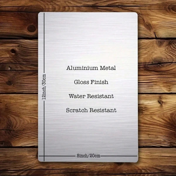 Metal Tin Sign Wall Decoration - 20cm x 20cm