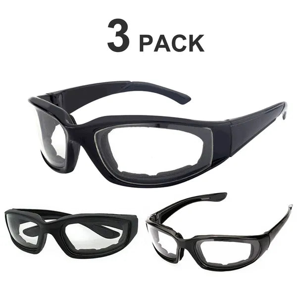 Motorcycle Riding Glasses with UV Protection - 3 Pairs