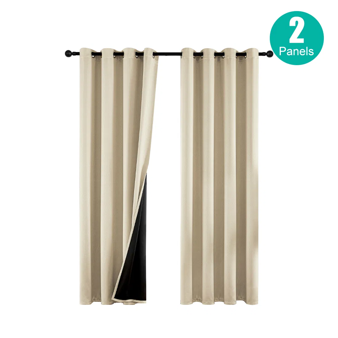 Thermal Insulated Blackout Curtains Set of 2 - 52" x 63"