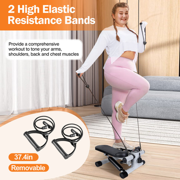 Mini Step Machine with Resistance Bands - 330.7LBS Capacity